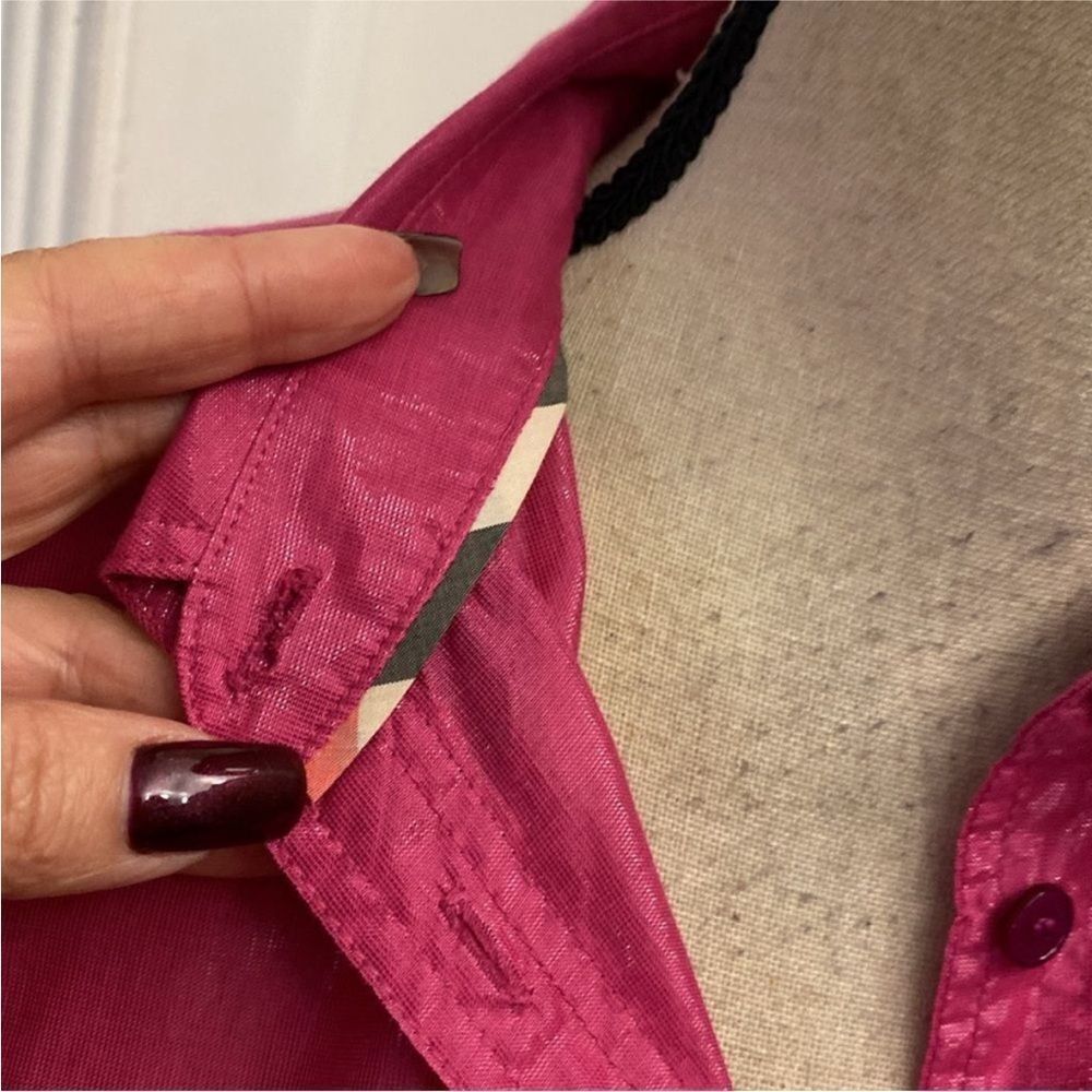 Burberry pink Women's Pink Button-Up Shirt, XS - Picture 6 of 9